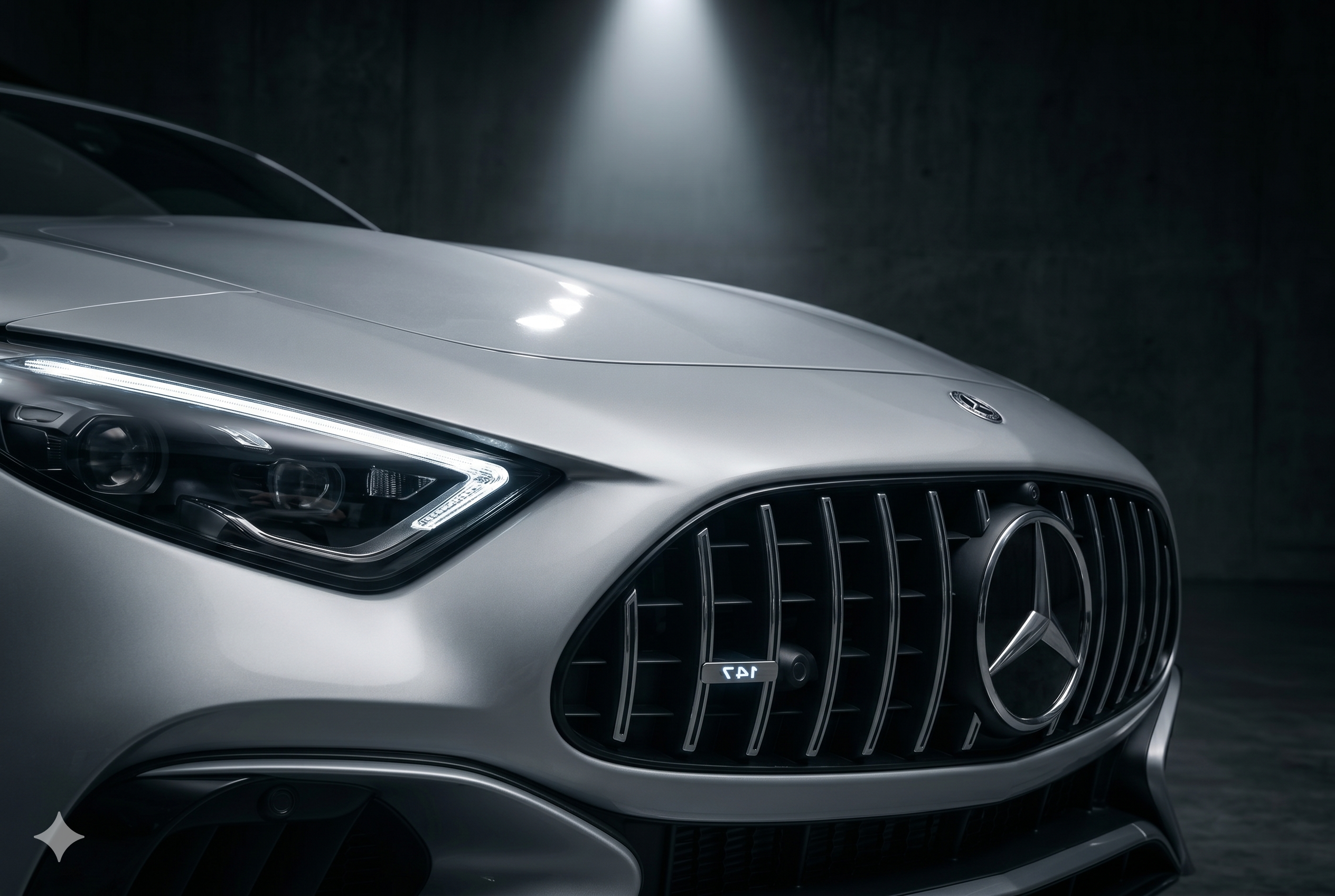 Car after delivery at showroom
